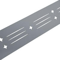 SICHTSCHUTZSTREIFEN Dekor Starline mit Lasermuster für Doppelstabzaun Fenstergrau 2,55m - Hellgrau, Kunststoff (255/19cm) - ZAUN|ZU