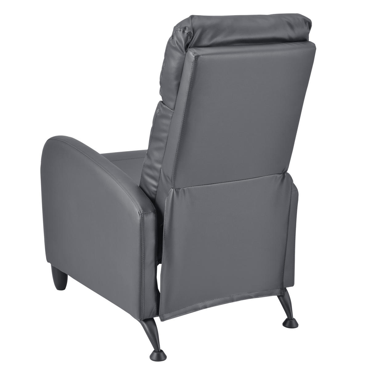 POLSTERSESSEL Bregenz Kunstleder Grau - Grau, Textil (60/102/92cm) - [en.casa]