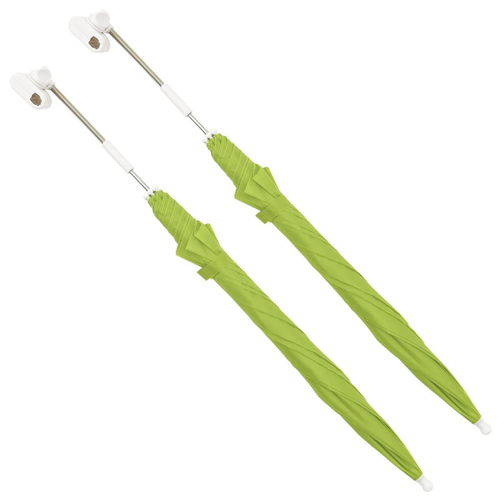 SONNENSCHIRME Für Campingstühle 2Er Set Grün 105 Cm - Grün, Metall (105/90/105cm) - vidaXL