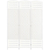 PARAVENT 3-tlg DE-14368 faltbarer PARAVENT Weiß - Weiß, Holzwerkstoff (120/170/1.5cm) - ComfortXL