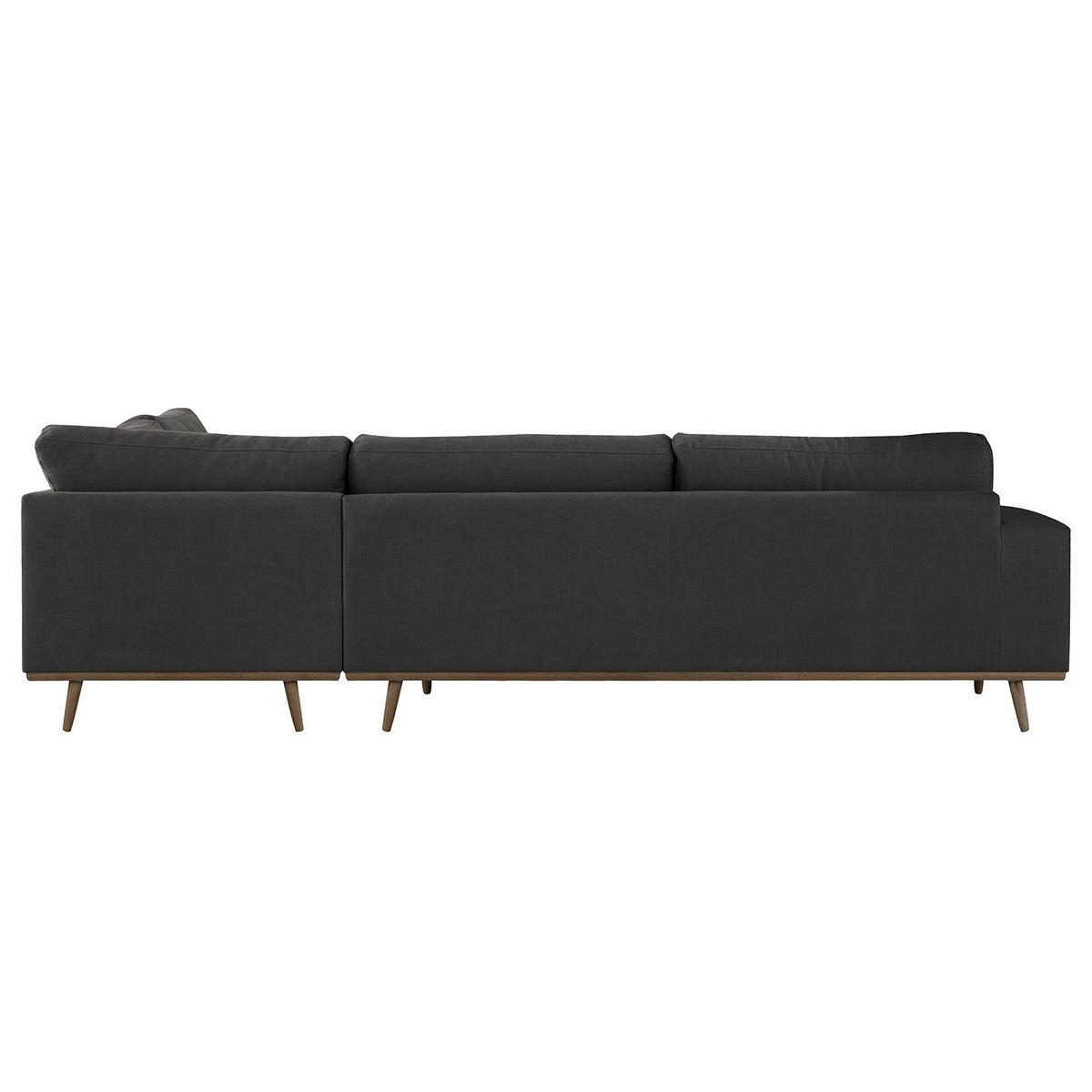 ECKSOFA mit Ottomane - Eichefarben/Anthrazit, Naturmaterialien/Eichenholz (287/219cm) - home24