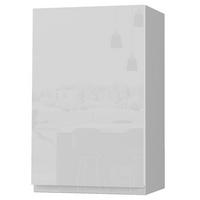 HÄNGESCHRANK Florence W2/45 Grau / RAL 9003 signalweiß HG 45 / 32,5 / 72cm - Türanschlag rechts - Weiß Hochglanz/Grau, Holz/Holzwerkstoff (45/72/32.5cm) - Feldmann-Wohnen