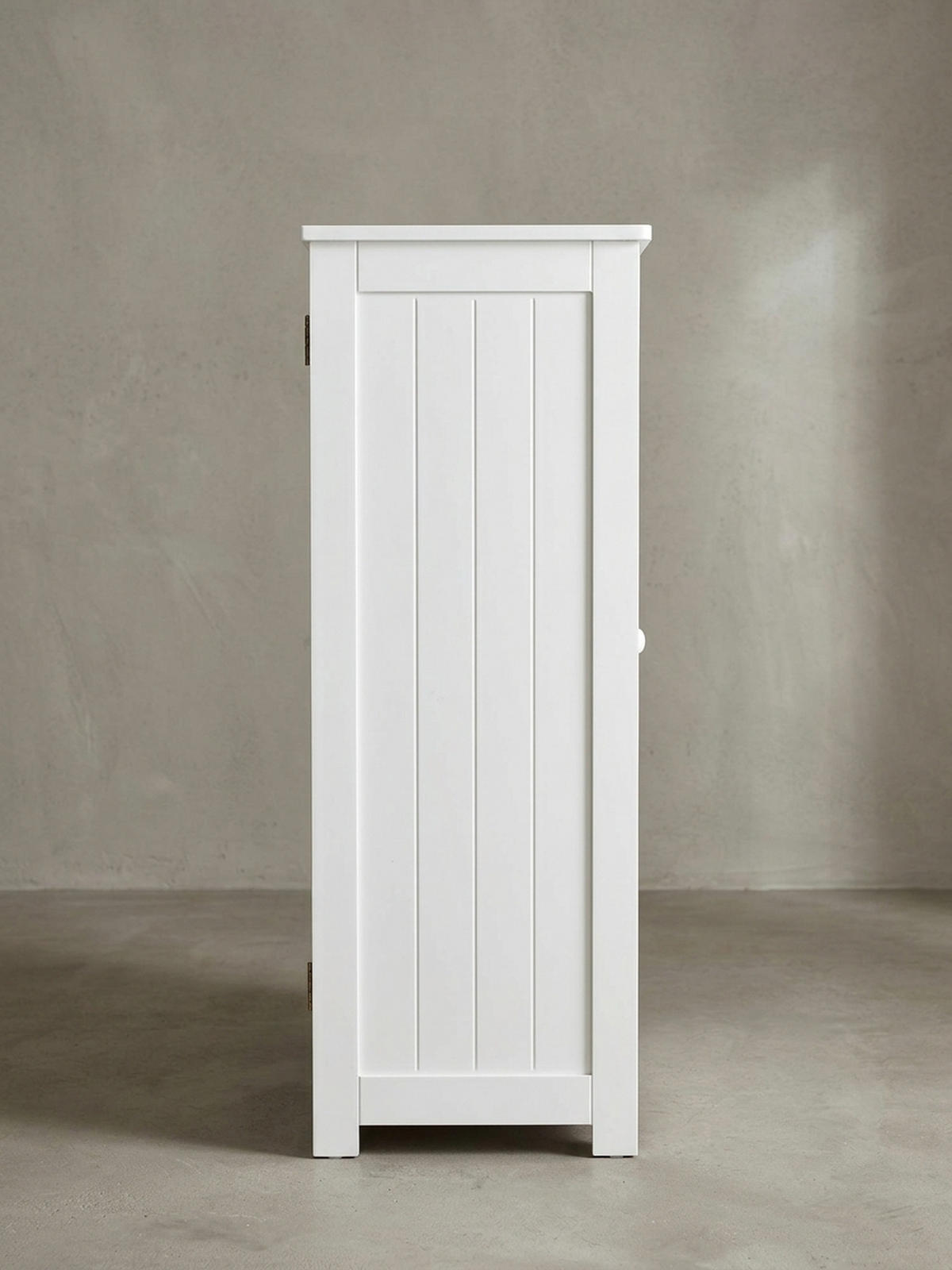 BADSCHRANK Weiß 30x83x30 cm im Landhausstil aus MDF mit 4 Schubladen - Weiß, Holz (56/83/30cm) - KADIMA DESIGN