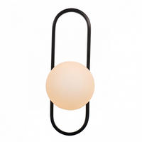 WANDLEUCHTE Belisto, Schwarz und weiß, 40cm - Weiß, Glas (15/40/15cm) - KOSILUM