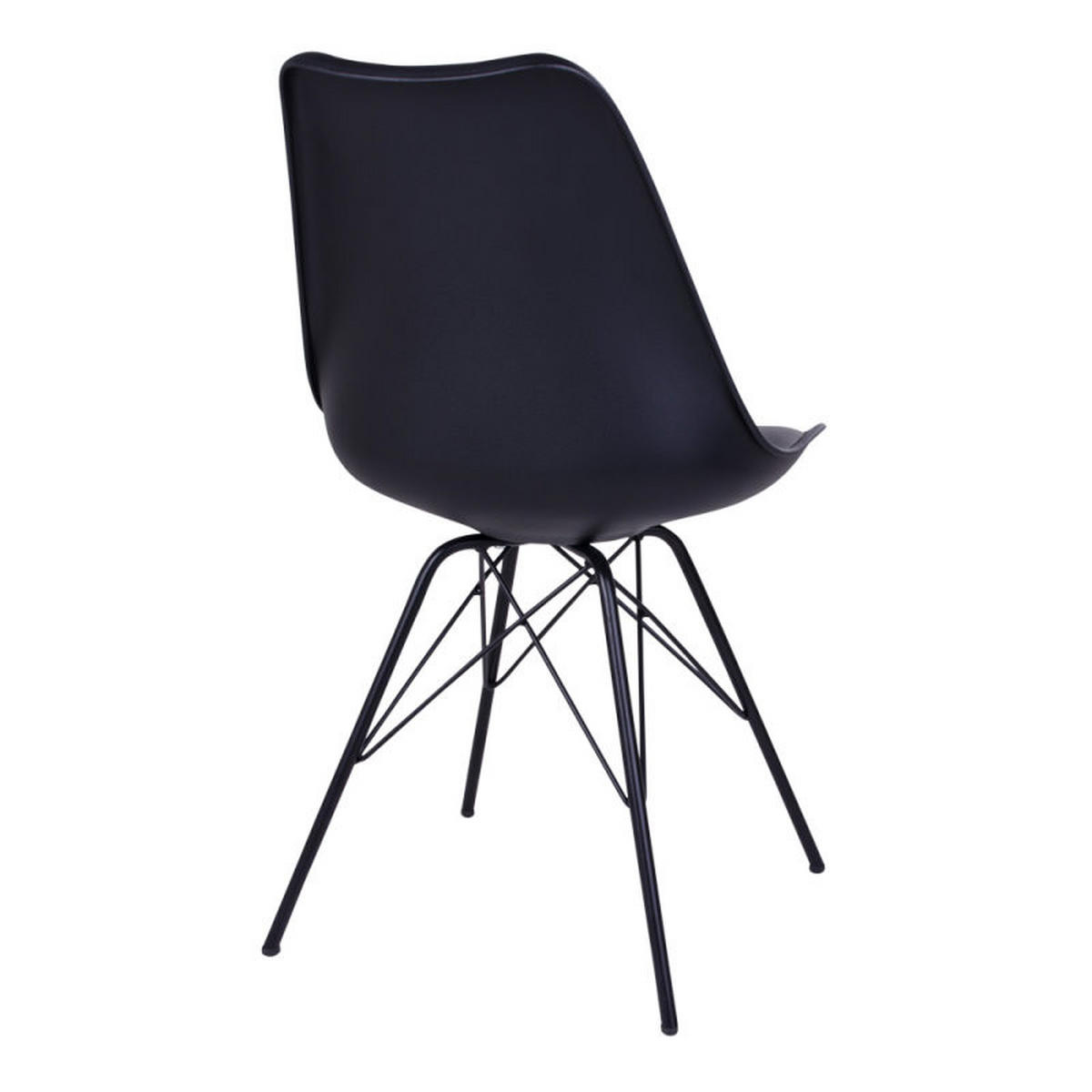 SCHALENSTUHL, Olav, Stühle Schwarz, Kunstleder, 48 x 55 x 86 cm, 2-teilig - Schwarz, Leder/Textil (48/86/55cm) - ebuy24