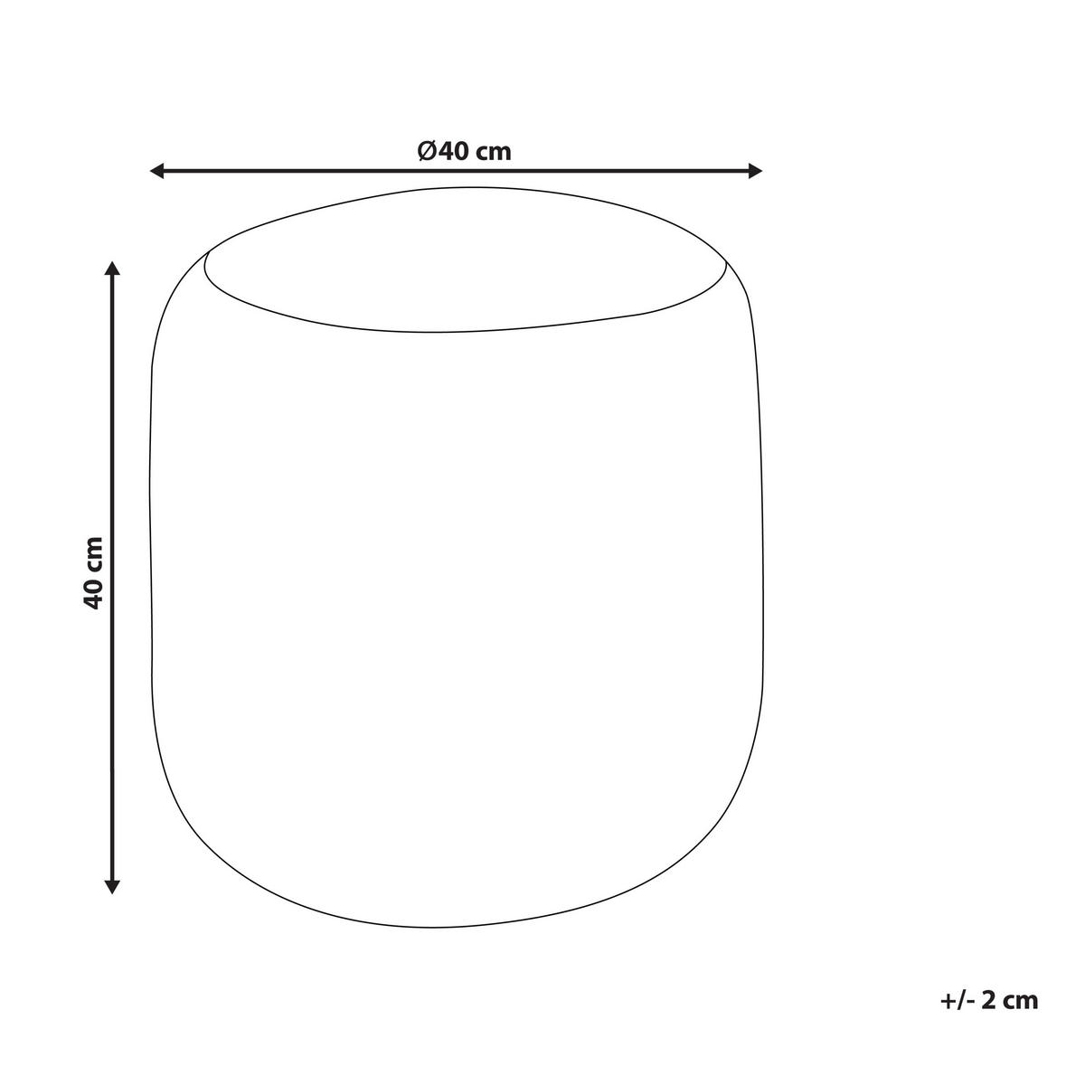 POUF Beige Resafa - Beige/Weiß, Naturmaterialen (40/40/40cm) - Beliani