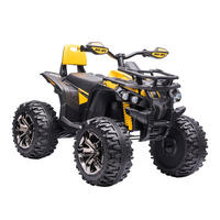 MINI ELEKTRO-QUAD KINDER, Rot/Gelb, Eisen+ Kunststoff - Gelb, Metall (100/65/73cm) - HOMCOM