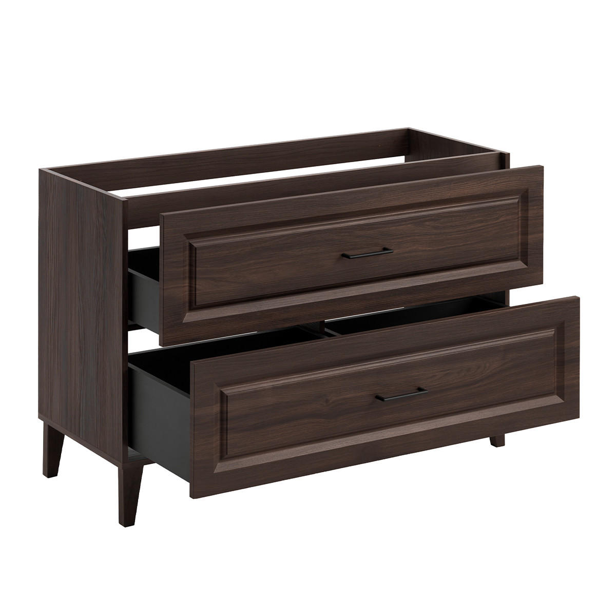 WASCHTISCHUNTERSCHRANK 120cm Moka Holz - Braun, Holzwerkstoff (120/82/46cm) - Petits-meubles