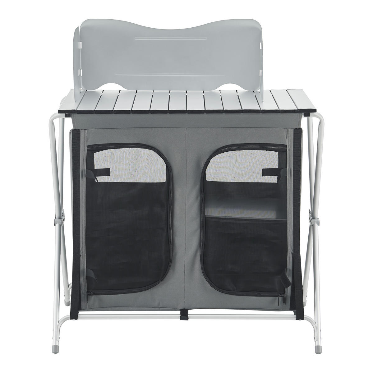 CAMPINGSCHRANK Tullinge - Grau, Textil/Metall (50.5/80/104.5cm) - [en.casa]