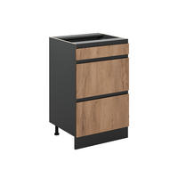 DULAP DE BAZĂ DE BUCĂTĂRIE R-Line, Stejar auriu/antracit, 50 cm fără blat de lucru - stejar miere/antracit, compozit lemnos (50/81.6/46cm) - Vicco