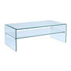 COUCHTISCH doppelt - Sicherheitsglas - Transparent - STILEOS - Transparent, Glas (120/60/43cm) - Vente-Unique