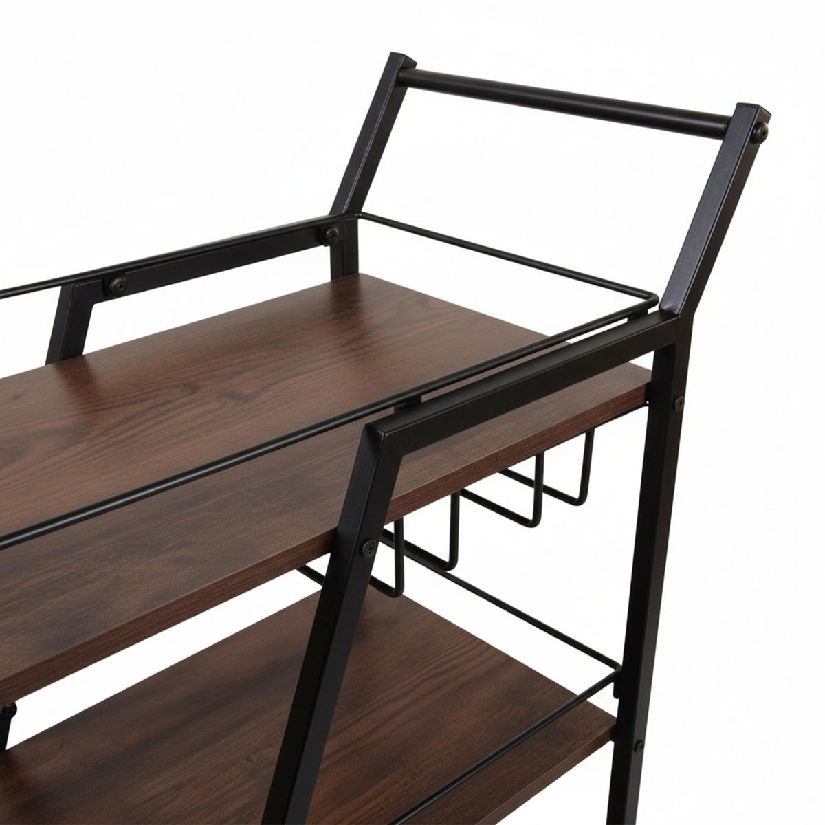 KUCHYN. vozík - biela, kov/kompozitné drevo (39/83/29cm) - Relaxdays