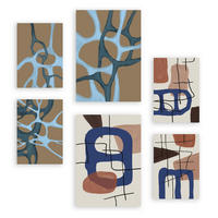 POSTER Set Mit 6 Mollify Striche A3 & A4 Rahmenlos - Klar, Papier (29/3cm) - Nacnic