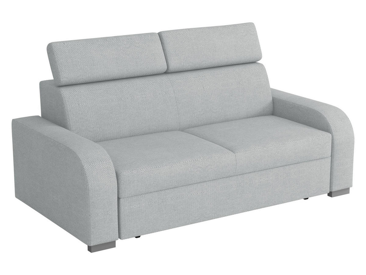 SOFA Oslo 3 - Silberfarben/Grau, Holz/Kunststoff (200/85/100cm) - MIRJAN24
