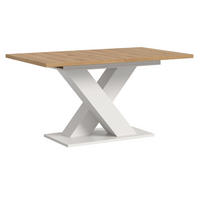ESSTISCH weiß, Eiche Artisan, Küchentisch ausziehbar 150 - 190 cm - Weiß/Eiche Artisan, Holzwerkstoff/Metall (150/90/76cm) - Inn.Furn