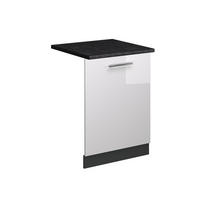 GESCHIRRSPÜLBLENDE Fame-Line Weiß Hochglanz 60 cm , AP Anthrazit - Weiß Hochglanz/Anthrazit, Holzwerkstoff (60/81.8/1.6cm) - Vicco