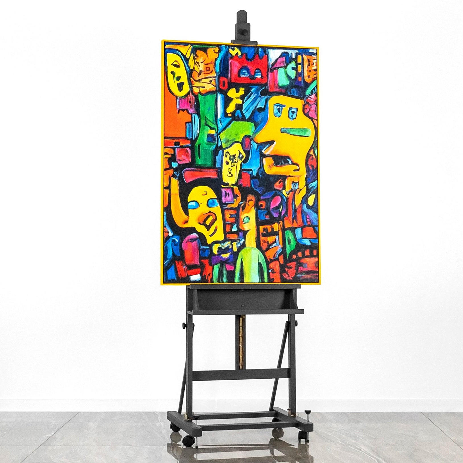 YS-art gallery Gemälde Gelb 120x80 cm