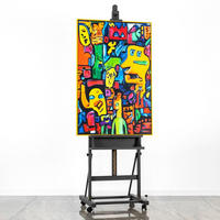 GEMÄLDE Mosaik der Identität Schattenfugenrahmen Gelb 120x80 cm - Gelb, Holz (120/80cm) - YS-art gallery