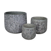 TOPF Dairsai Grün 46/46/40cm 3er-Set - Grün, Keramik (40cm) - PTMD Collection