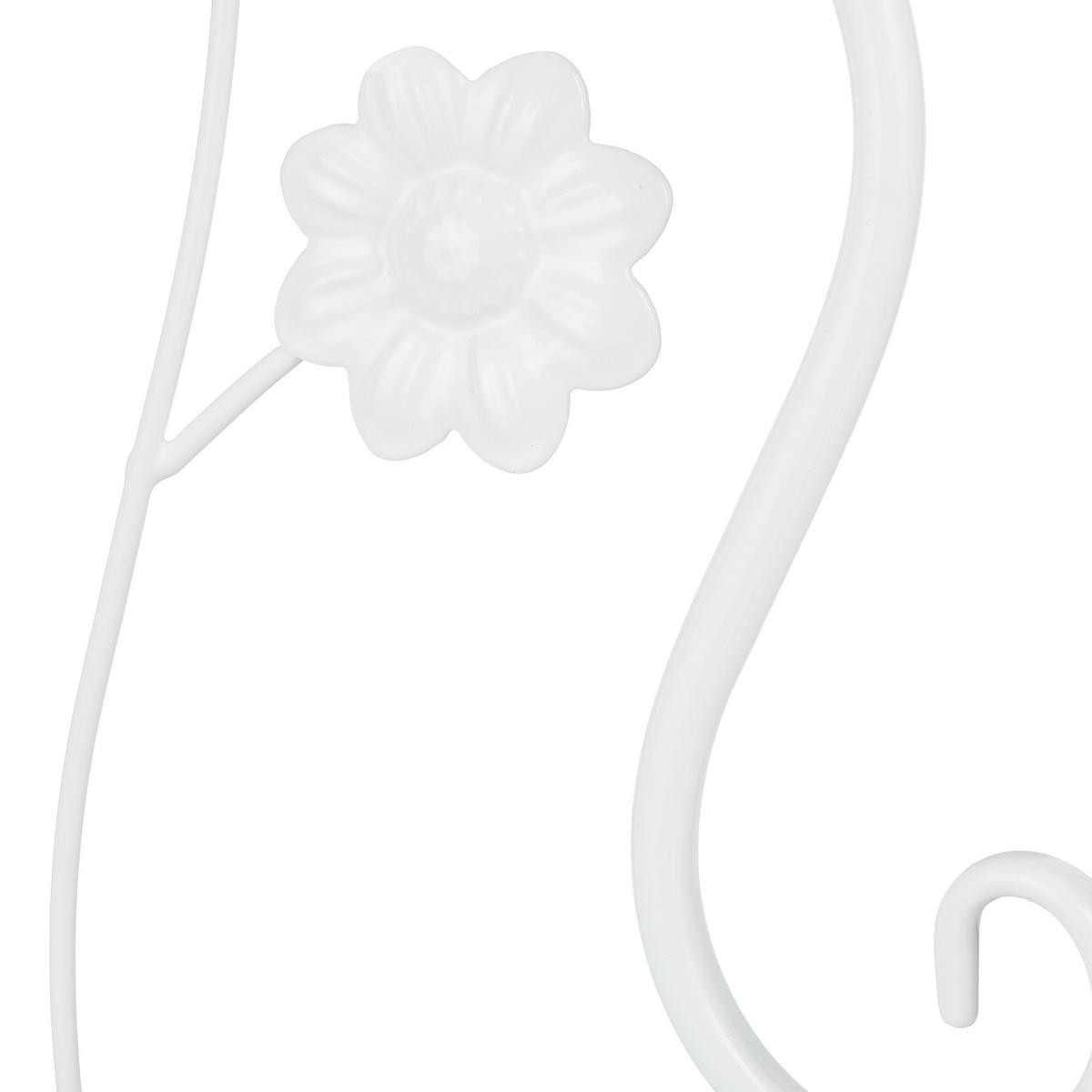 BLUMENREGAL - Weiß, Metall (31/82.5/31cm) - Relaxdays