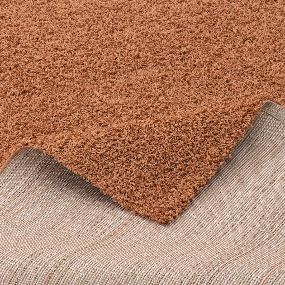 HOCHFLOR LANGFLOR SHAGGY TEPPICH FLUFFY - Terra cotta, Textil (140/200cm) - Pergamon