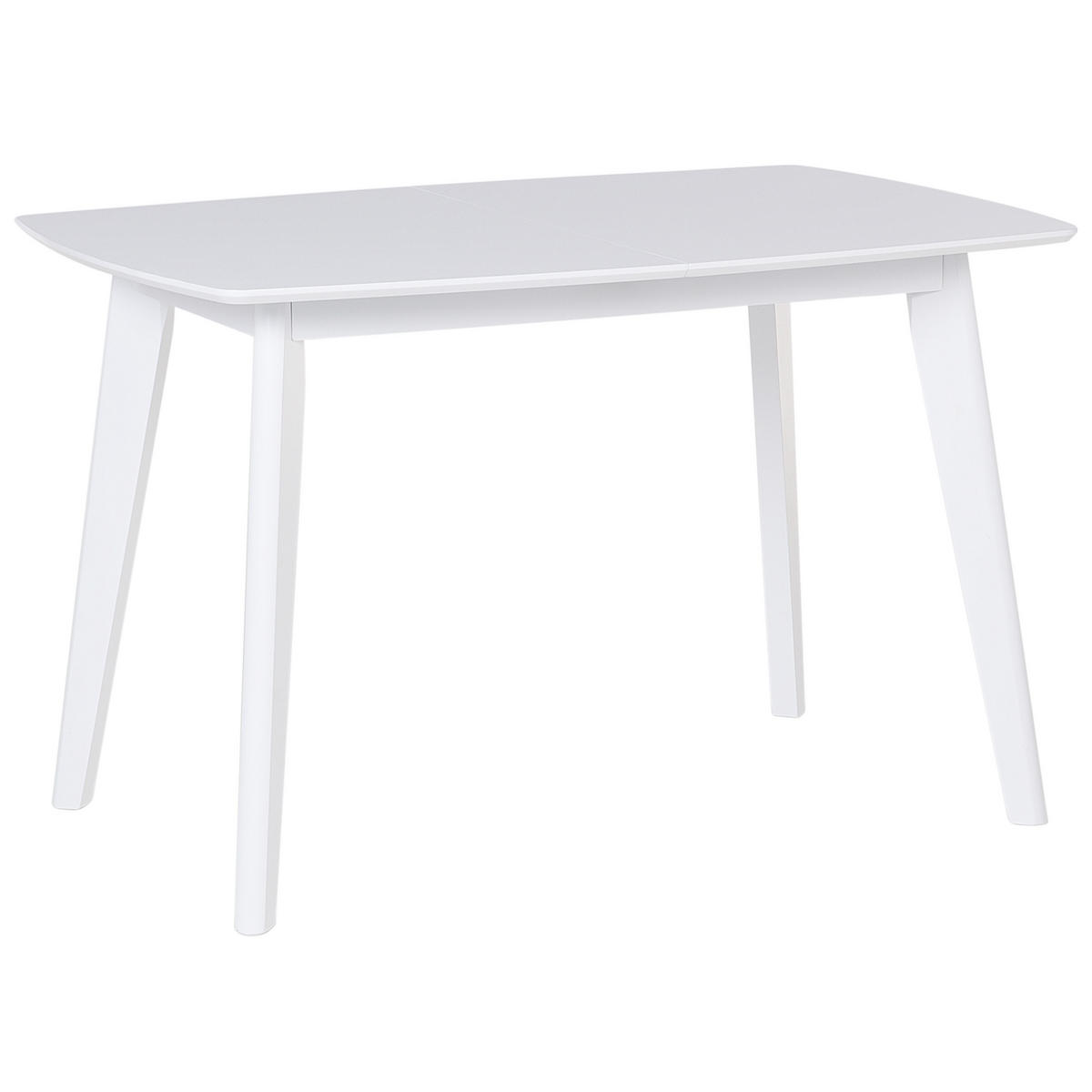 ESSTISCH 120-160/80/75 cm Weiß Rechteckig Sanford - Weiß, Holzwerkstoff (160/80/75cm) - Beliani