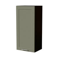 HÄNGESCHRANK Oslo W4/45 Schwarz / Reed Green Matt 45 / 32,5 / 96cm - Schwarz/Grün, Holz/Holzwerkstoff (45/96/32.5cm) - Feldmann-Wohnen
