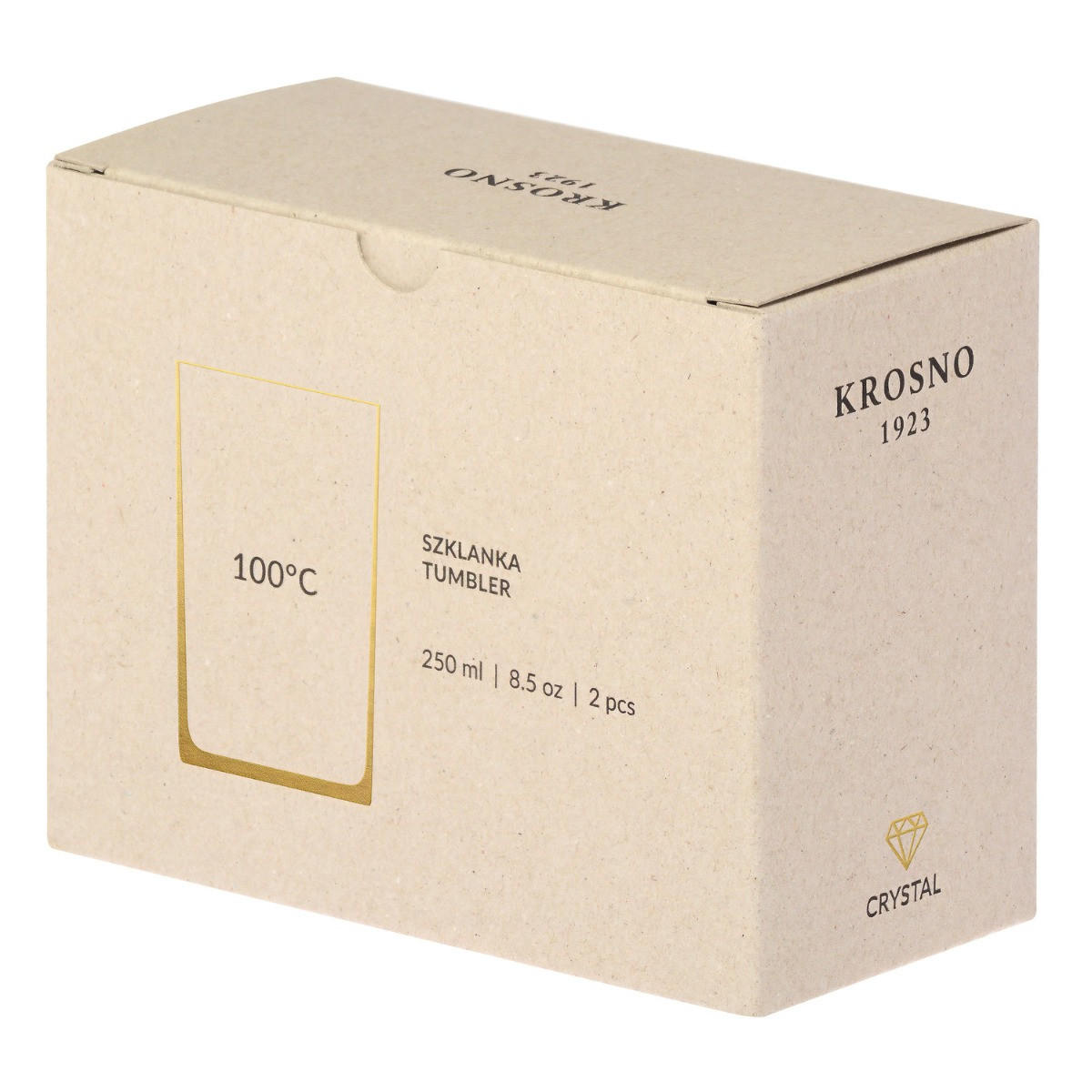 WASSERSET POLKA, 2ER-SET, 250 ML - Transparent, Glas (0.25L) - Krosno Glass