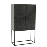 SCHRANK SHANIL - Holz - Schwarz - Schwarz, Holz (40/162/90cm) - J-Line