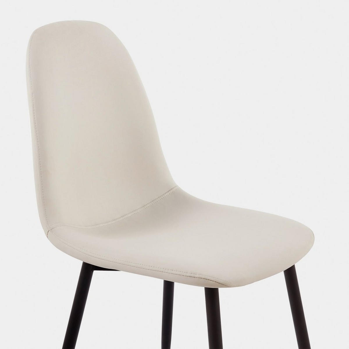 ESSZIMMERSTUHL Elia Beige 44 cm x 84 cm 4er-Set - Beige, Leder (44/84/52cm) - Klast Home