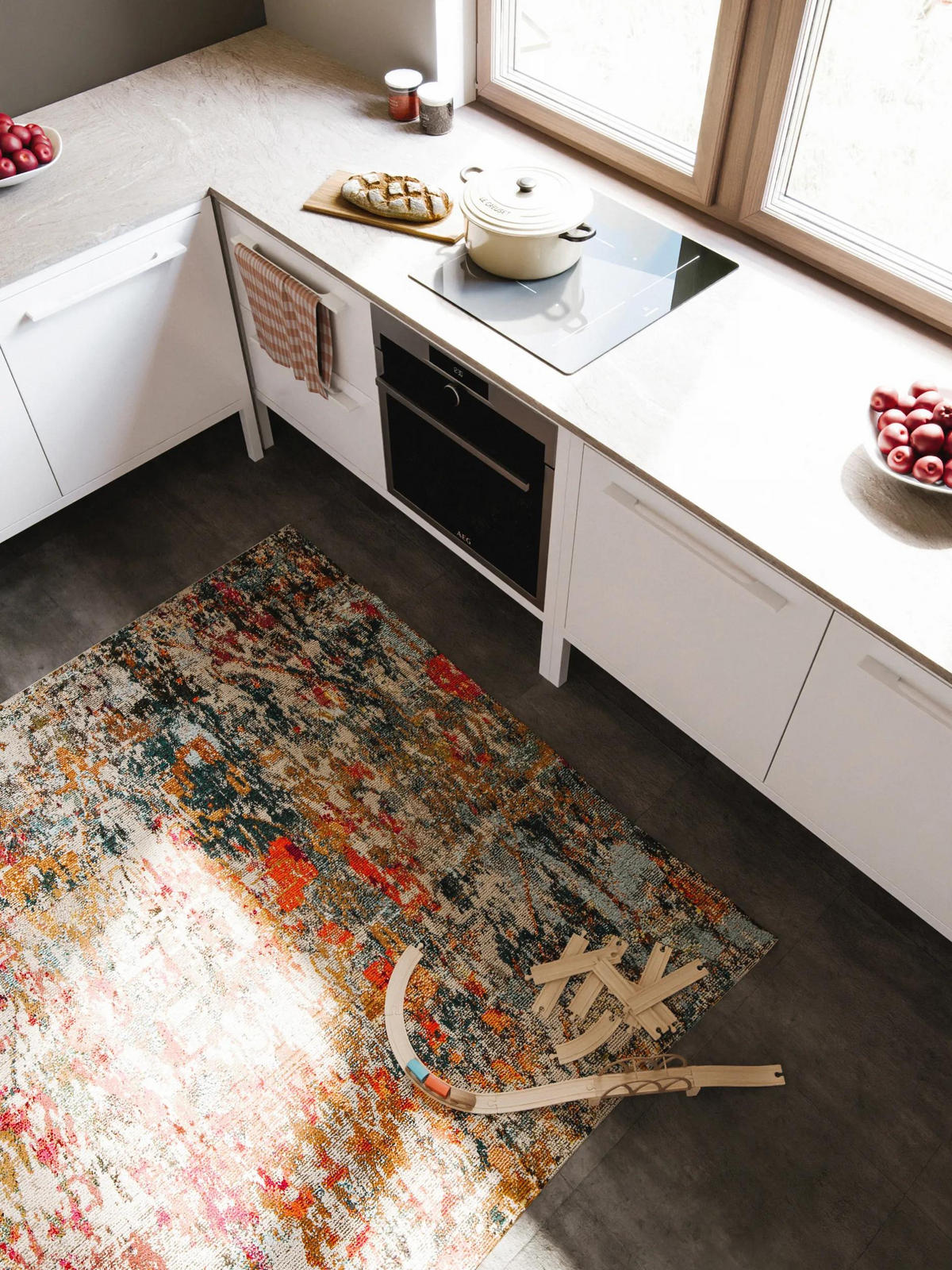 TEPPICH Casa Multicolor 200/200 cm - Multicolor, Naturmaterialien/Textil (200/200cm) - benuta