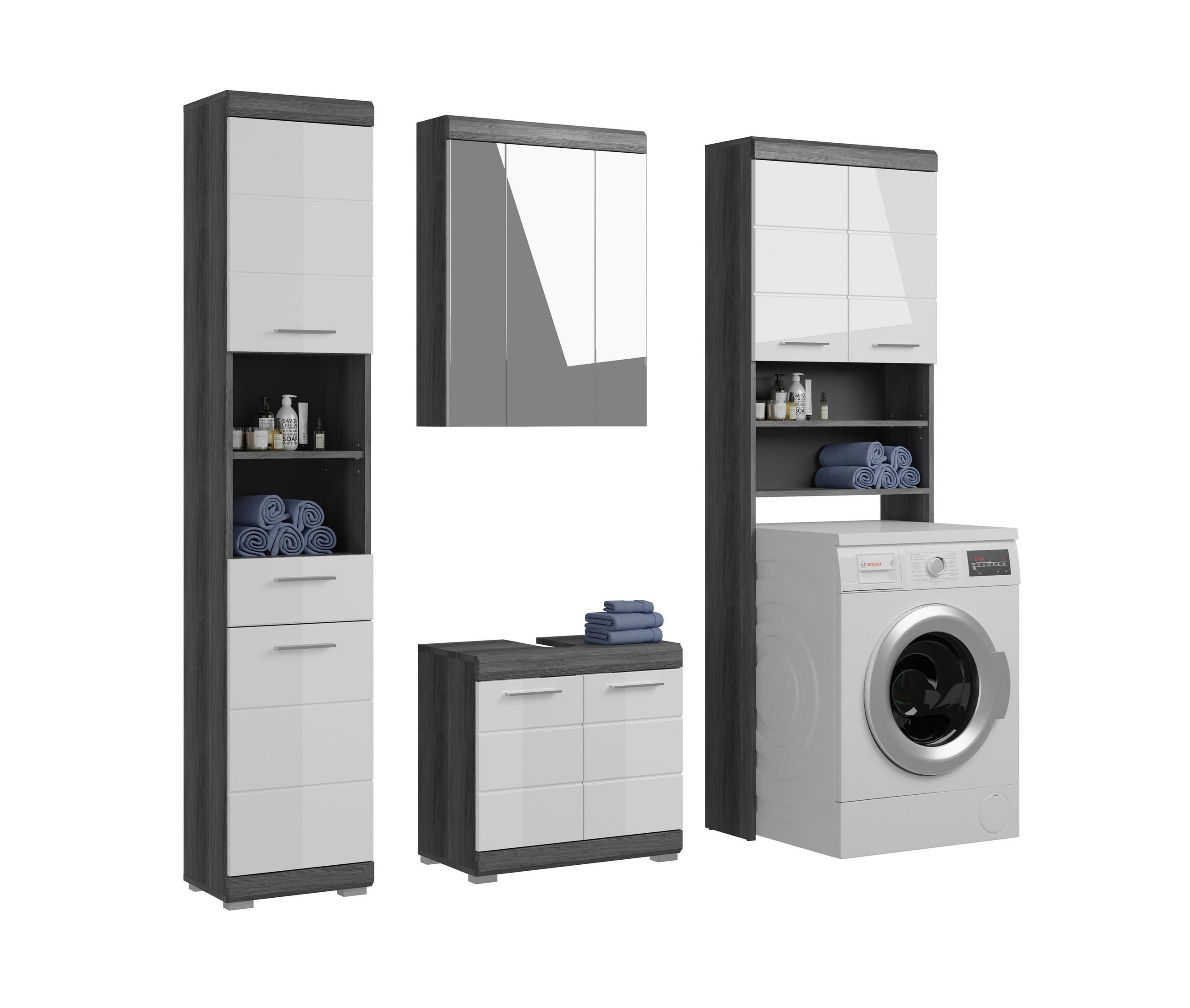 Homes & Jones Badezimmer Anthrazit 190x191x34 cm