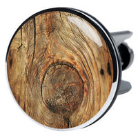 WASCHBECKENSTÖPSEL Rustikal - Braun, Kunststoff/Metall (4/7/7cm) - Sanilo