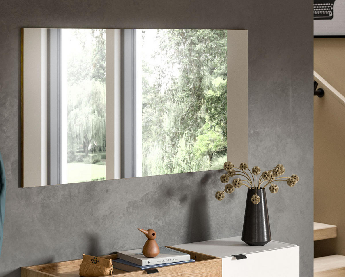 GARDEROBENSPIEGEL Eiche Evoke 120 x 64 cm, Wandspiegel rahmenlos - Eichefarben, Glas/Holzwerkstoff (160/64/2cm) - Inn.Furn