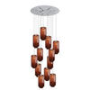 GALERIELEUCHTE Velo 12-flammig Braun Ø 18cm - Braun/Weiß, Glas (18/18/33cm) - s.luce
