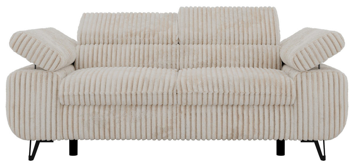 DVOUMÍSTNÁ POHOVKA PETER 2 - Béžová Manšestr - černá/krémová, kov/textil (200/76/99cm) - MKS