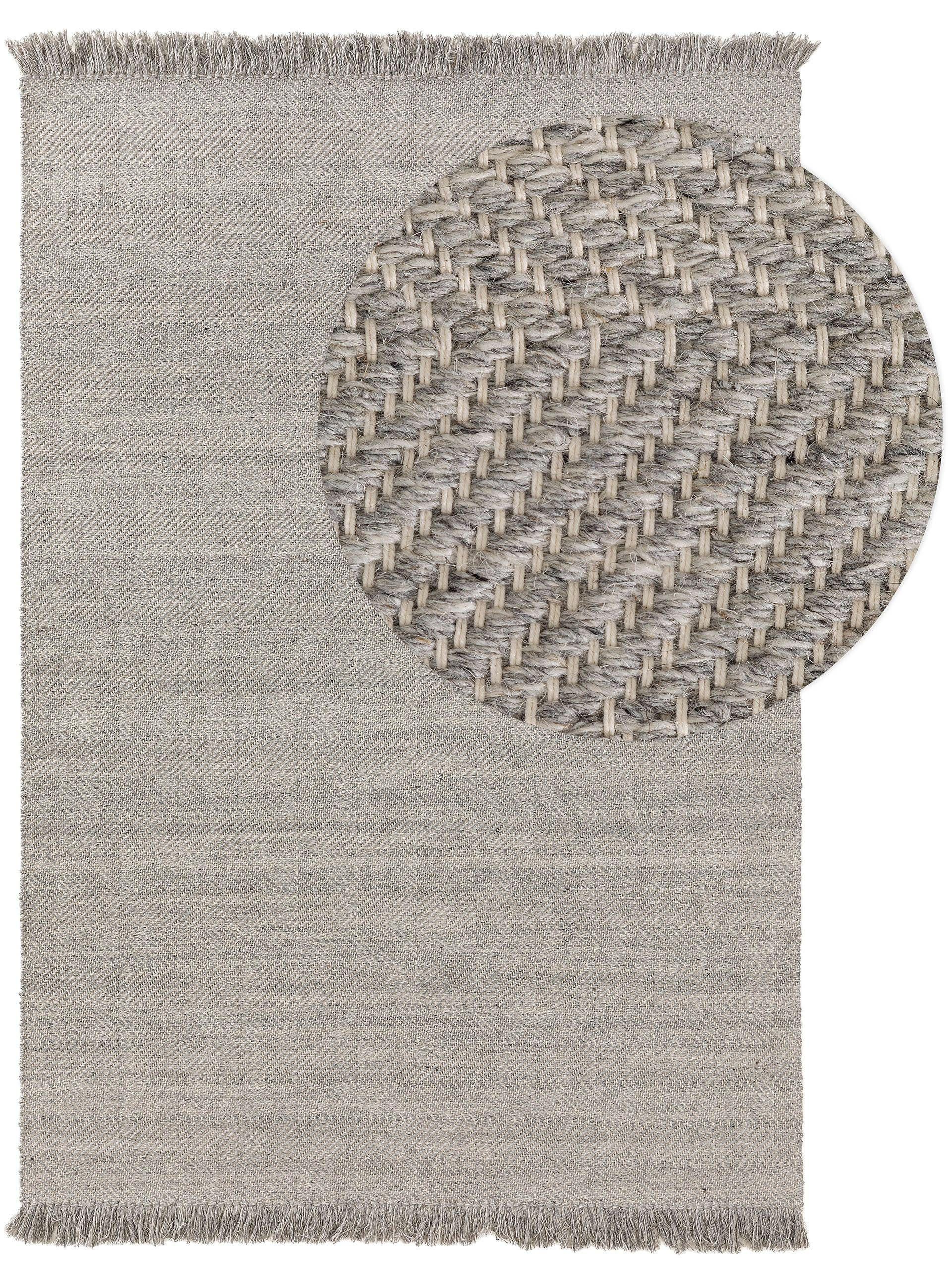 WOLLTEPPICH Lars Hellgrau 200x300 cm - Hellgrau, Textil (200/300cm) - benuta Pure