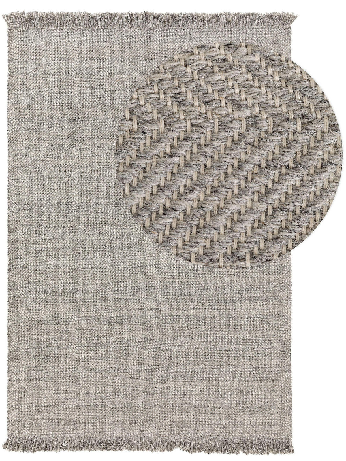 WOLLTEPPICH Lars Hellgrau 200x300 cm - Hellgrau, Textil (200/300cm) - benuta Pure