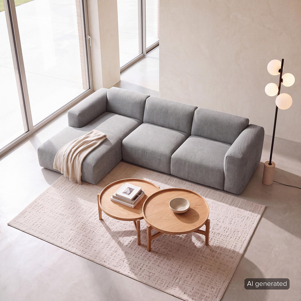 3-SITZER ECKSOFA mit Longchair - Schwarz/Grau, Kunststoff/Textil (284/173cm) - home24