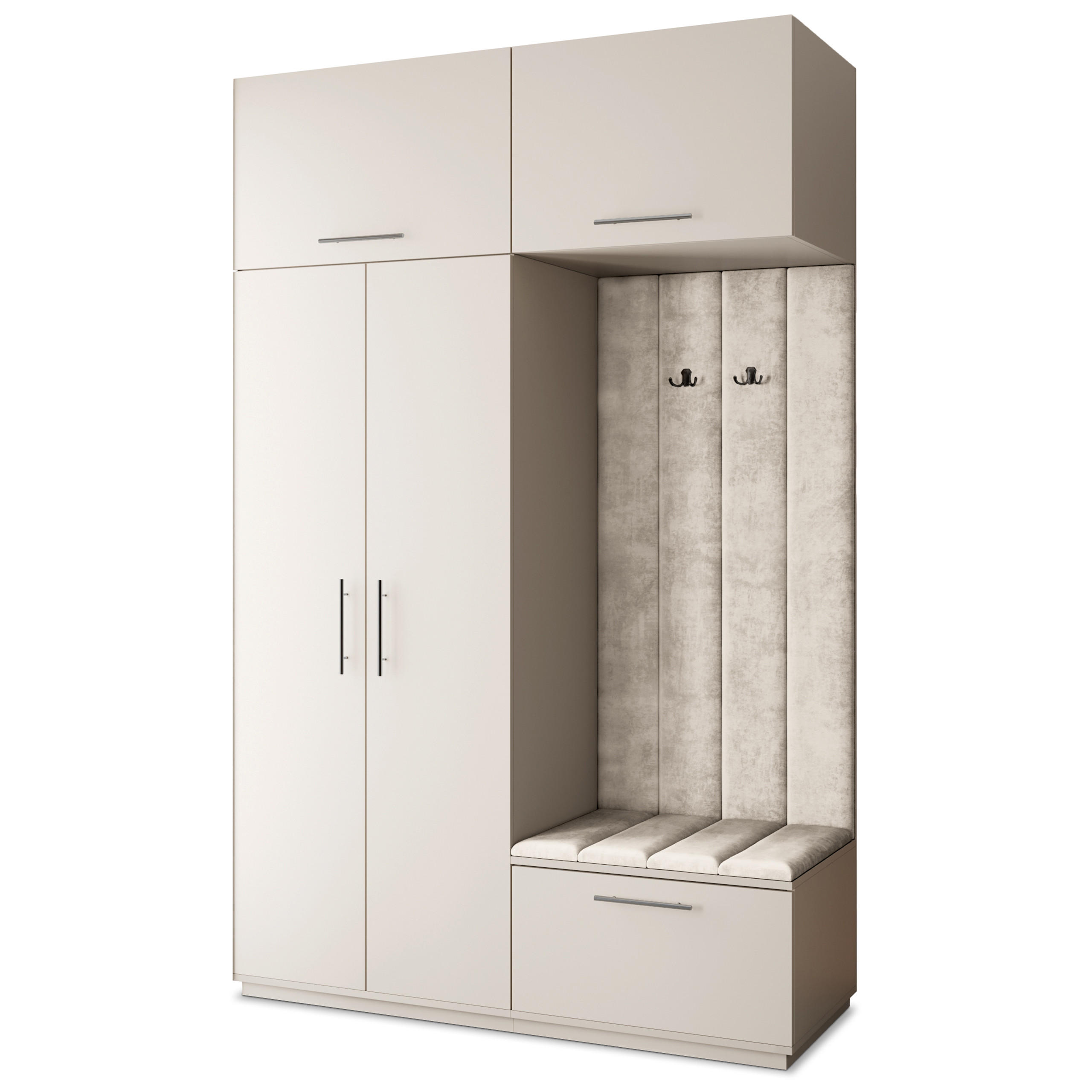 Masseno Garderobenschrank Kaschmir, Beige 150x240x60 cm