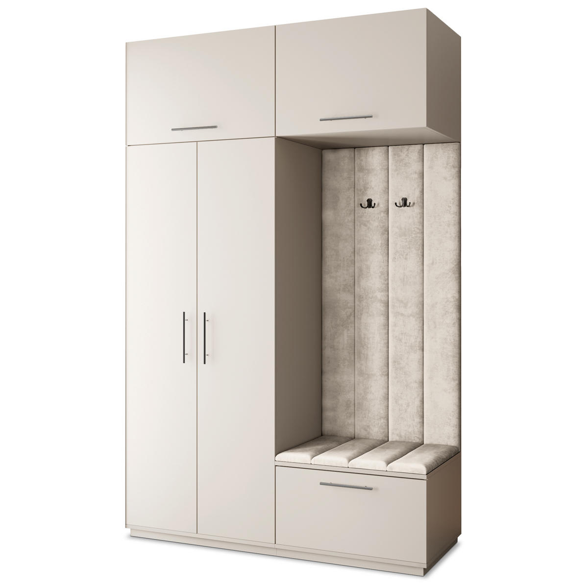 GARDEROBENSCHRANK REMA 150/240/60 cm Modern Kaschmir - Kaschmir, Holzwerkstoff (150/240/60cm) - MASSENO