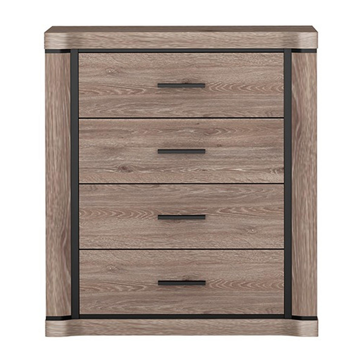 KOMMODE Dallas D-4 80,5 x 91 x 45 cm Trüffeleiche - Trüffeleichefarben, Holzwerkstoff/Kunststoff (80.5/91/45cm) - Koseto