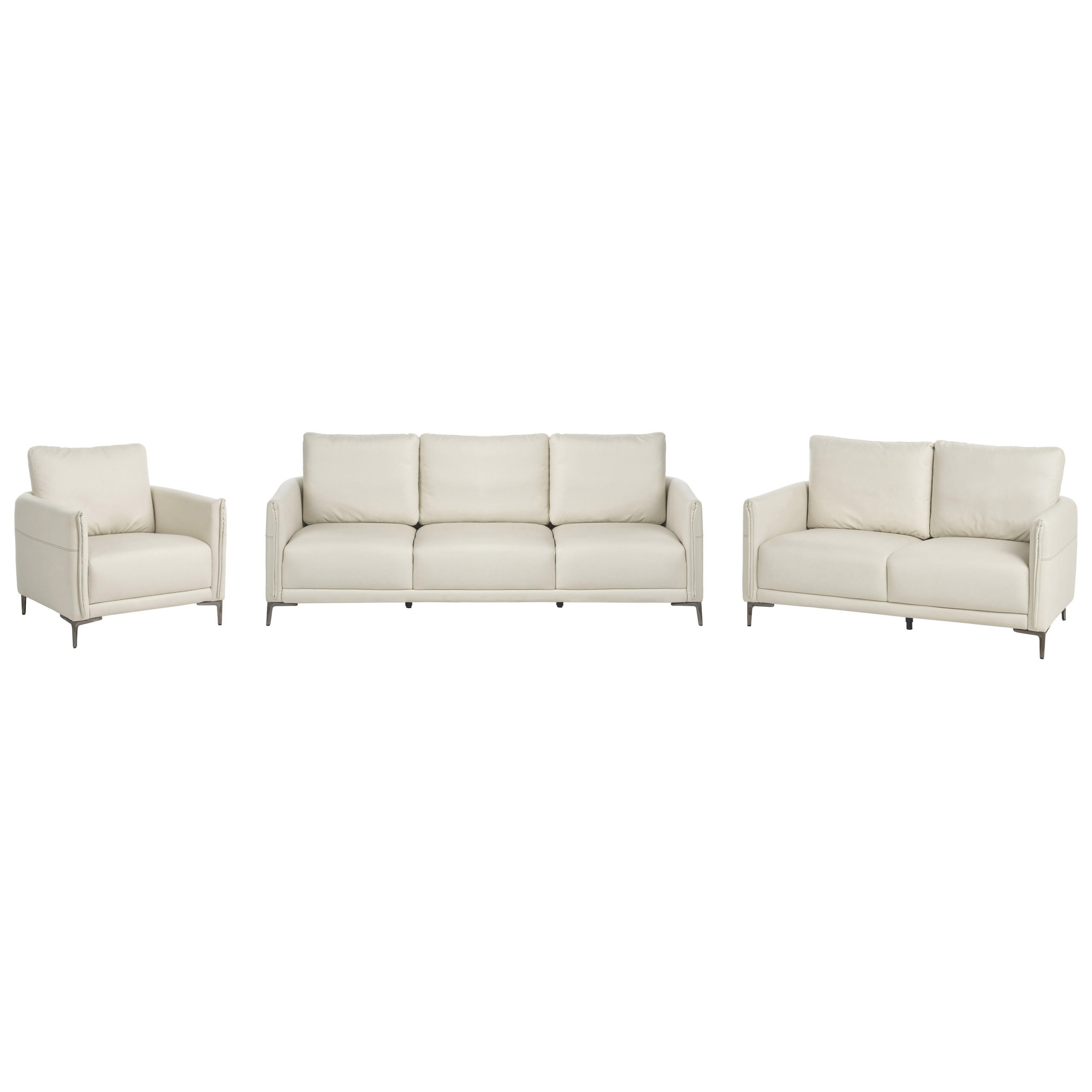 Beliani Sofa-Set Beige, Silber 212x93x83 cm