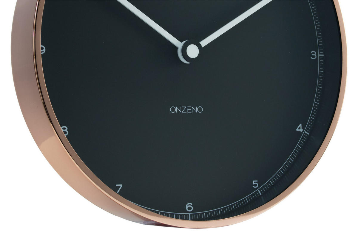 WANDUHR Design Schwarz 30/30 cm - Schwarz, Glas/Holzwerkstoff (0.92/30/5cm) - ONZENO