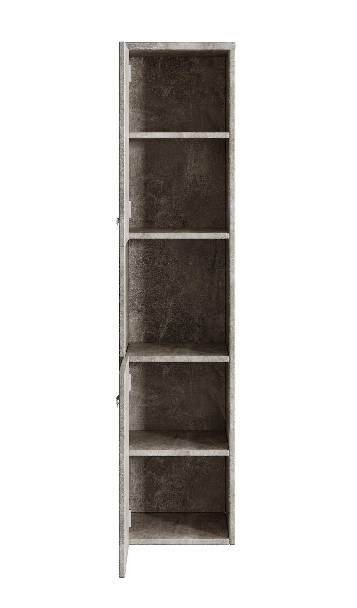 BADEZIMMERSCHRANK Montreal mit 2 Türen Beton Grau - 30 x 30 x 130 cm - Grau, Holz (30/131/30cm) - Badplaats