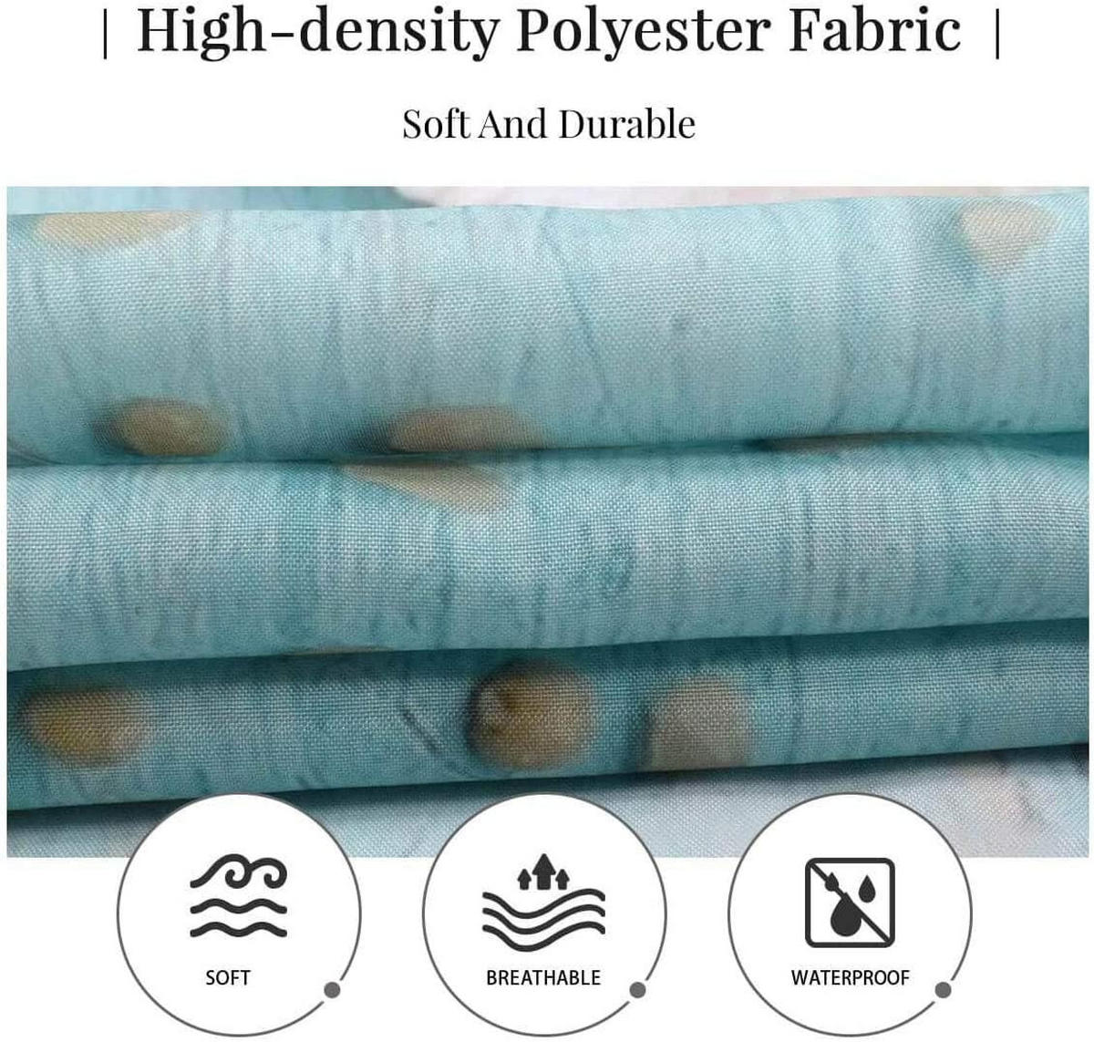 DUSCHVORHANG Meer Muscheln Sterne Strand lang Stoff mit Haken - Multicolor, Textil (180/180cm) - MCBOSON