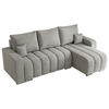 ECKSOFA KIRASSO L Hellgrau Stukture - Hellgrau/Grau, Textil (245/147cm) - MKS
