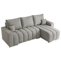 ECKSOFA KIRASSO L Hellgrau Stukture - Hellgrau/Grau, Textil (245/147cm) - MKS
