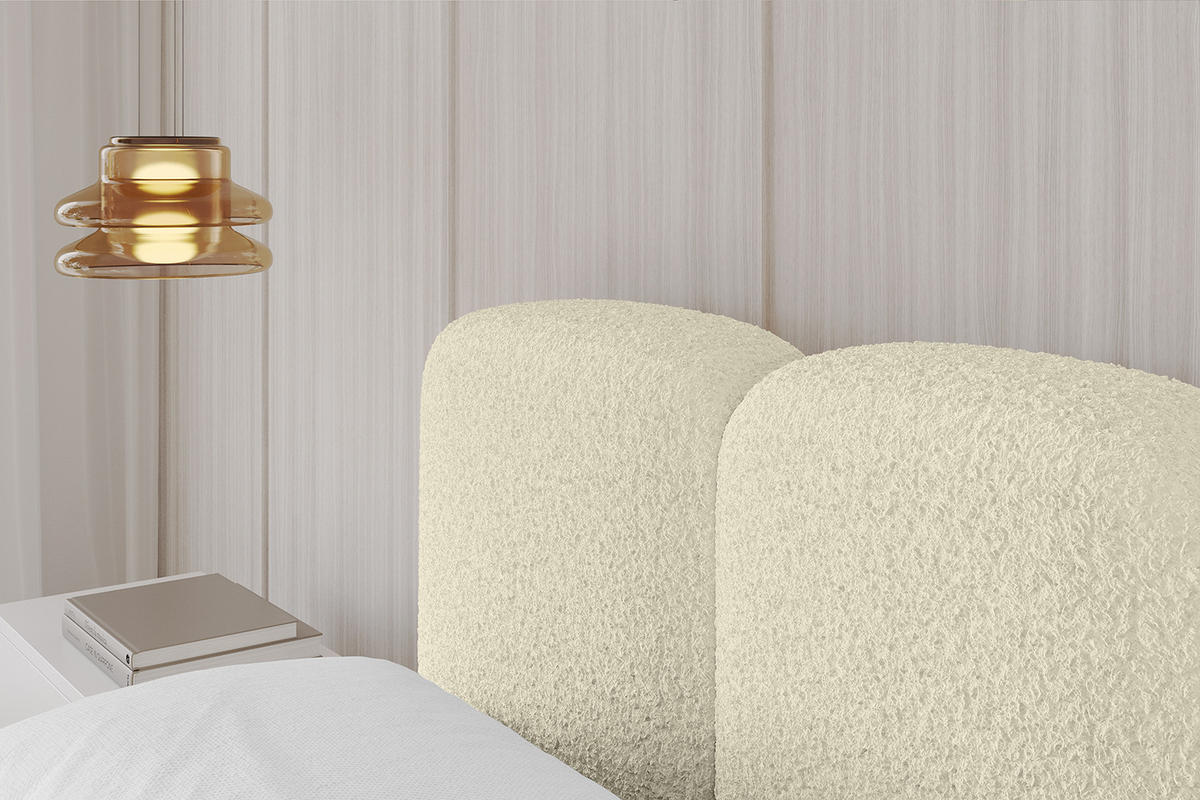 POLSTERBETT mit Bettkasten und Lattenrost, Boxbett ohne Matratze - KALA-v1 180x200 Beige - Beige, Holzwerkstoff/Textil (180/200cm) - ALTDECOR