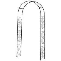 ROSENBOGEN, Metall, Schwarz - Schwarz, Metall (30/230/114cm) - Outsunny
